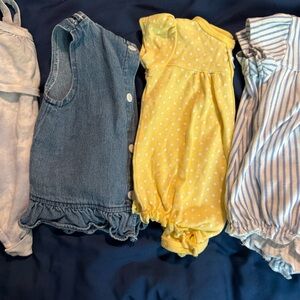 Baby Clothing Set with Yellow Polka Dot Romper